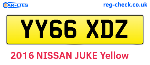 YY66XDZ are the vehicle registration plates.