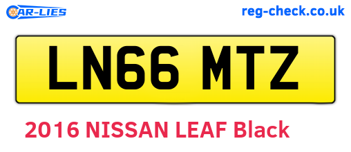 LN66MTZ are the vehicle registration plates.