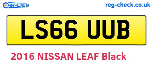 LS66UUB are the vehicle registration plates.