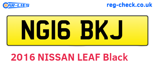 NG16BKJ are the vehicle registration plates.