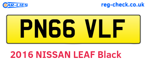 PN66VLF are the vehicle registration plates.