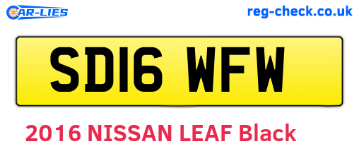 SD16WFW are the vehicle registration plates.