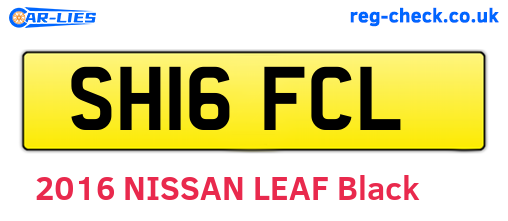 SH16FCL are the vehicle registration plates.