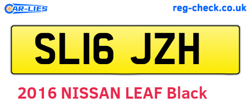 SL16JZH are the vehicle registration plates.