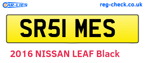 SR51MES are the vehicle registration plates.