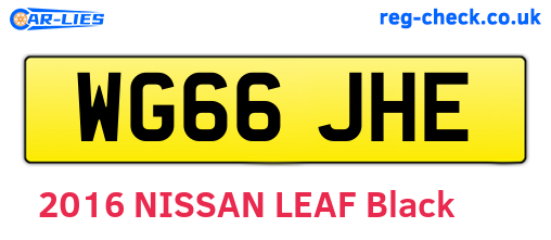 WG66JHE are the vehicle registration plates.