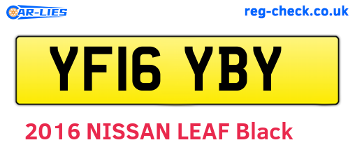 YF16YBY are the vehicle registration plates.