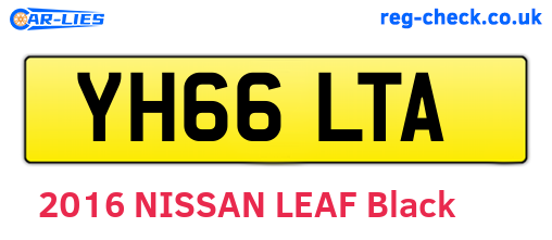 YH66LTA are the vehicle registration plates.