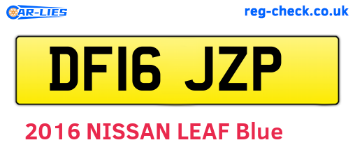 DF16JZP are the vehicle registration plates.