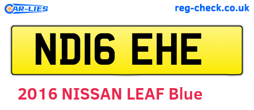 ND16EHE are the vehicle registration plates.