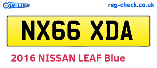NX66XDA are the vehicle registration plates.