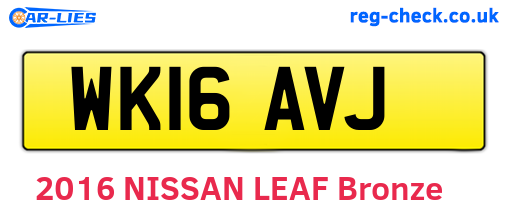 WK16AVJ are the vehicle registration plates.