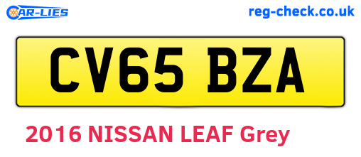 CV65BZA are the vehicle registration plates.