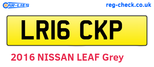 LR16CKP are the vehicle registration plates.
