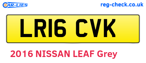 LR16CVK are the vehicle registration plates.
