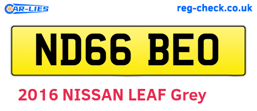 ND66BEO are the vehicle registration plates.