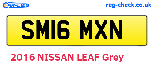 SM16MXN are the vehicle registration plates.