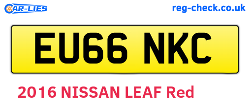 EU66NKC are the vehicle registration plates.