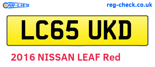 LC65UKD are the vehicle registration plates.