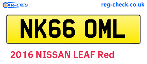 NK66OML are the vehicle registration plates.