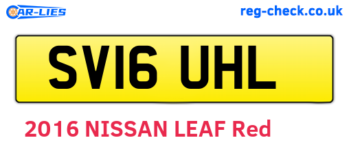 SV16UHL are the vehicle registration plates.