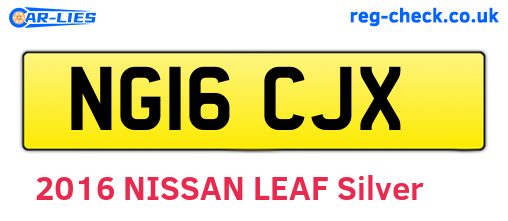 NG16CJX are the vehicle registration plates.