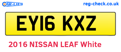EY16KXZ are the vehicle registration plates.