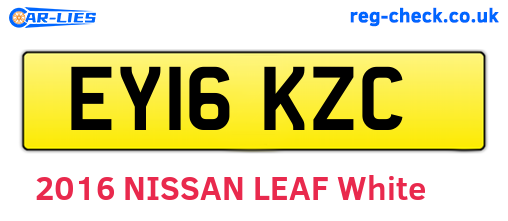 EY16KZC are the vehicle registration plates.