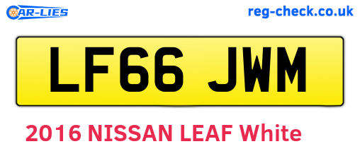 LF66JWM are the vehicle registration plates.
