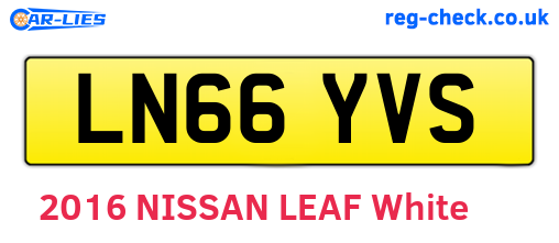 LN66YVS are the vehicle registration plates.