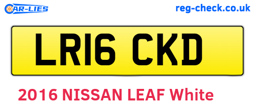 LR16CKD are the vehicle registration plates.