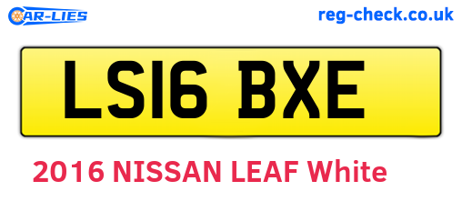 LS16BXE are the vehicle registration plates.