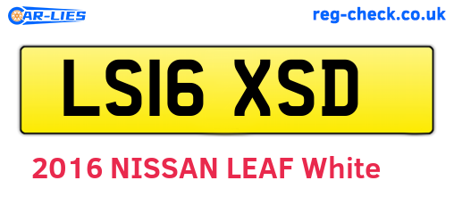 LS16XSD are the vehicle registration plates.