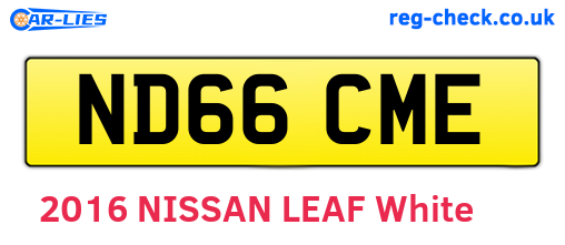 ND66CME are the vehicle registration plates.