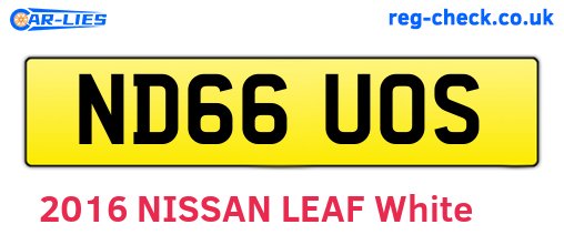 ND66UOS are the vehicle registration plates.
