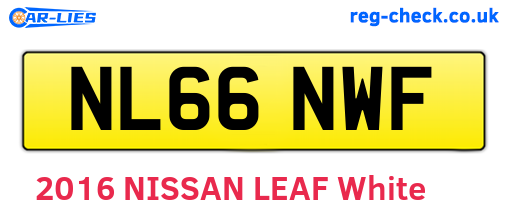NL66NWF are the vehicle registration plates.