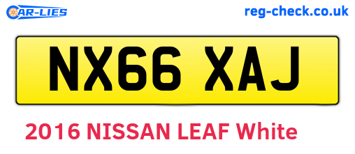 NX66XAJ are the vehicle registration plates.