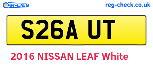 S26AUT are the vehicle registration plates.