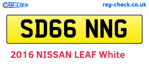 SD66NNG are the vehicle registration plates.