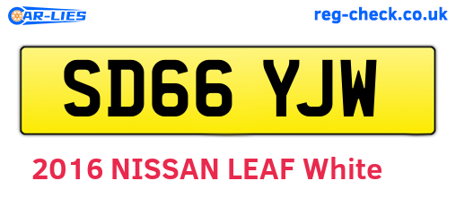 SD66YJW are the vehicle registration plates.