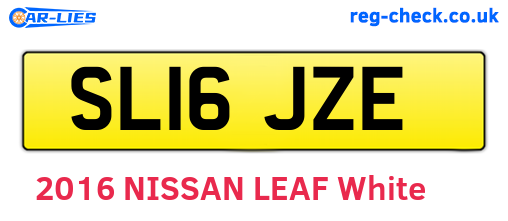 SL16JZE are the vehicle registration plates.