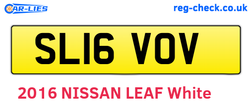 SL16VOV are the vehicle registration plates.