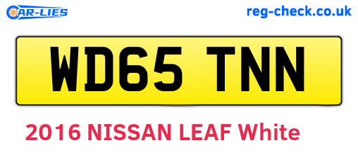 WD65TNN are the vehicle registration plates.