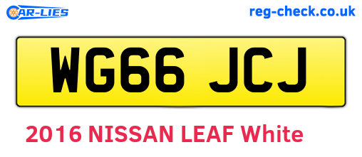 WG66JCJ are the vehicle registration plates.