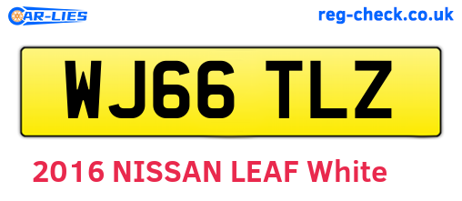 WJ66TLZ are the vehicle registration plates.