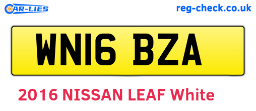 WN16BZA are the vehicle registration plates.