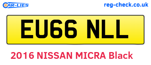 EU66NLL are the vehicle registration plates.