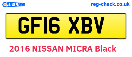 GF16XBV are the vehicle registration plates.