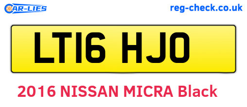 LT16HJO are the vehicle registration plates.