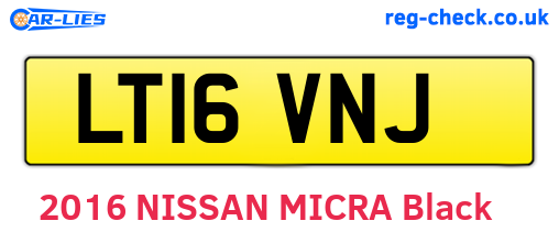 LT16VNJ are the vehicle registration plates.